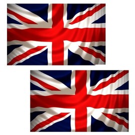 TWIN (2) PACK OF UNION JACK 5FT x 3FT GREAT BRITAIN FLAGS by Union Jack