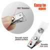 CHTUGEM 30 Pcs Metal Badge Clips with Transparent PVC Straps,