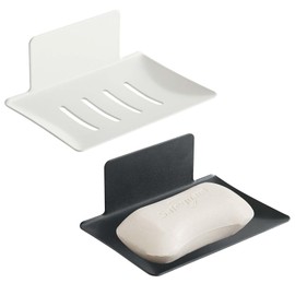 2 Stück Seifenhalter Ohne Bohren,Seifenspender Wandbefestigung,Seifenablage Dusche,Mit Schwammschaumkleber,Wandaufhänger Seifenhalter,Für Badezimmer Küche Balkon