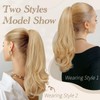 RUWISS Double Use Ponytail Extension 45 cm Claw Clip in