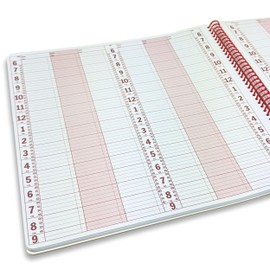 Portage Notebooks Appointment Book - Large 12.75" x 13.5" Undated Planner for Daily Scheduling - 6 Column Professional Daily Planner Undated for Office, Home, or Salon Use