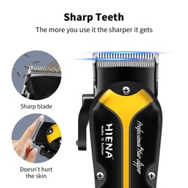 HIENA PRO HIENA PRO Hair Clippers for Men, Electric Professional Hair Clipper and Trimmer, Rechargeable Haircut Clippers, Cordless Hair Cutting Tool with LED Display, Gifts for Men(Gold)