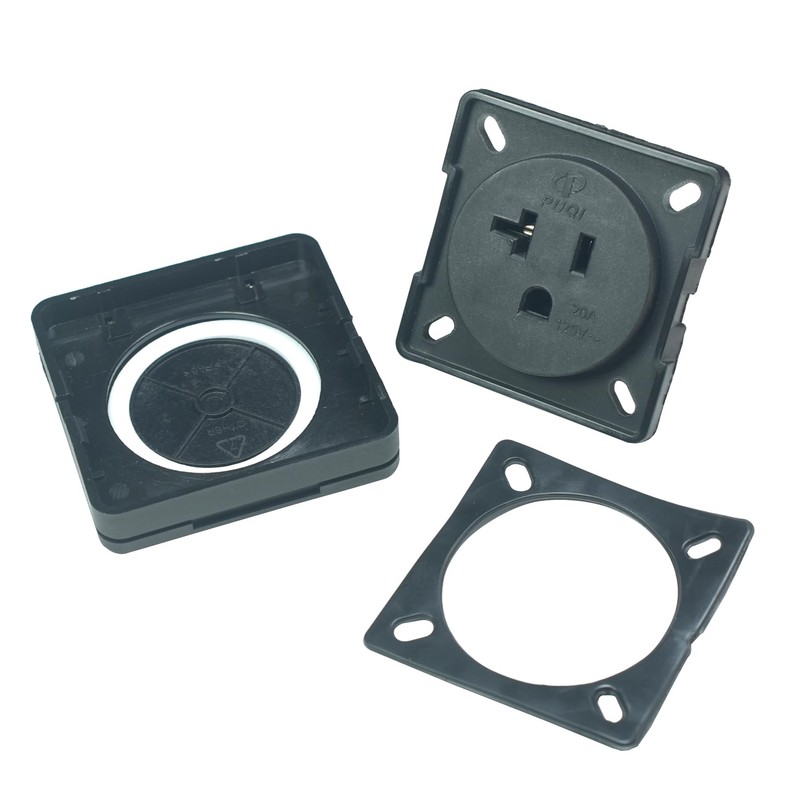 20Amp Power Outlet Receptacle NEMA 5-15R with Cover,3-Hole Socket AC