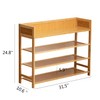 Suwoic Bamboo Shoe Rack Organizer, 4 Tier Shoe Shelf Storage