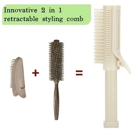 KINTEGOOD Retractable Hair Root Volume Clips, 2-in-1 Hair Styling Tool, Volumizing Roller Comb for Travel