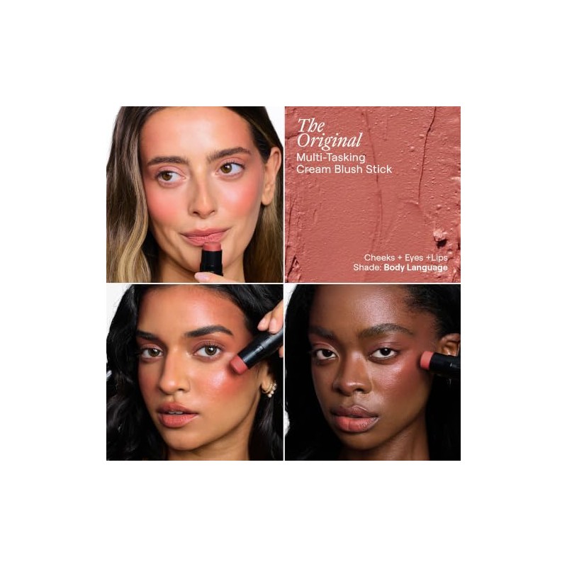 Nudestix Nudies Blush Stick – 3-in-1 Cream Blush for Cheeks,