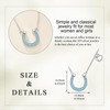 POPLYKE Horseshoe Necklace for Women 925 Sterling Silver Turquoise Pendant