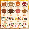 Shyyween 48 Sets Thanksgiving Paper Crafts Turkey Masks DIY Arts