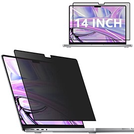 MacBook pro 14 inch Screen Protector 2021,Removable Privacy Screen Filter for New MacBook Pro 14.2 inchs M1 Pro / M1 Max (A2442),-Anti-Spy/Anti Fingerprint/Anti Blue Light/Anti-Glare/Bubble Free