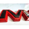 Auto GMC OVERLAY Front Rear Gloss Red Black GMC Emblems