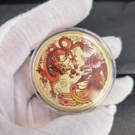 Chinese Lucky Coin Unleash The Power of The Dragon and Phoenix - Lottery Tickets Scratcher Tool