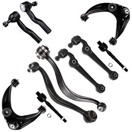 SCITOO 10pcs Suspension Kit For 2007-2012 For Ford Fusion 2007-2012 For Lincoln MKZ 2007-2009 For Mercury Milan w/Suspension Parts Upper Control Arm Lower Control Arm Inner Outer Tie Rod End