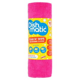 Dishmatic 10 Tear N' Wipe Microfibre Cloths