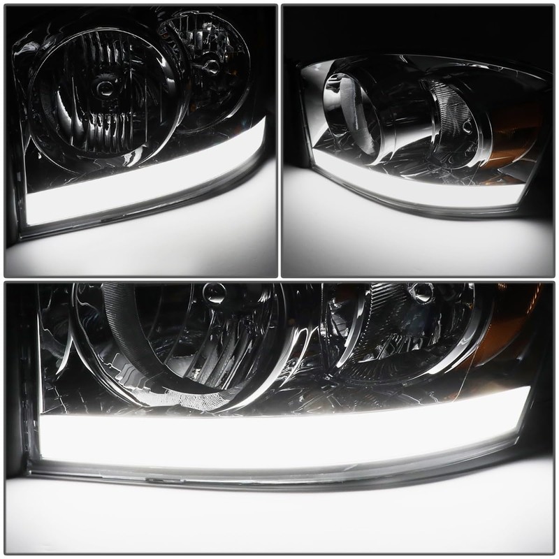 Pair of LED DRL Headlight Assembly Compatible with Dodge Ram