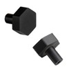 Pack of 4 Cabinet Knobs, Black Drawer Knobs, Modern Hexagon