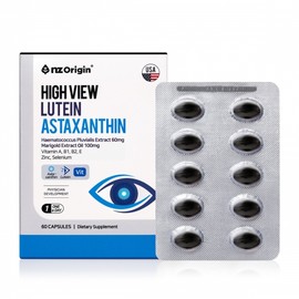 NZ Origin High View Lutein Astaxanthin 500mg 60 Capsules / 엔젯오리진 하이뷰 루테인 아스타잔틴 500mg x 60캡슐