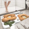 QUINTRA Non-Slip 3D Bath Mats, Fruit Sunflower Mats, Polyester Mats