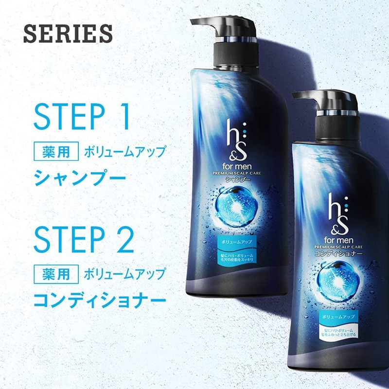 h&s for men Volume Up Shampoo Pump + Refill Set,
