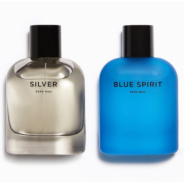 ZARA MAN SILVER + BLUE SPIRIT SET 2 x 2.71 oz (80ml) EDT Spray NEW & SEALED