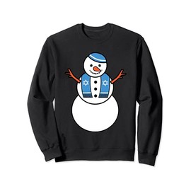 Jewish Snowman Winter Yamaka Hat Hanukkah Jew Sweatshirt
