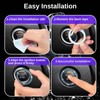 WHALETAIL 2PCS Bling Crystal Rhinestone Car Engine Start Ring Stickers,