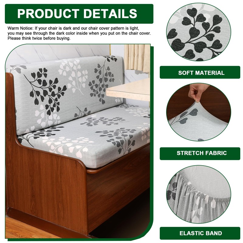 CRFATOP 2 Sets RV Dinette Cushion Covers Printed Camper Cushion