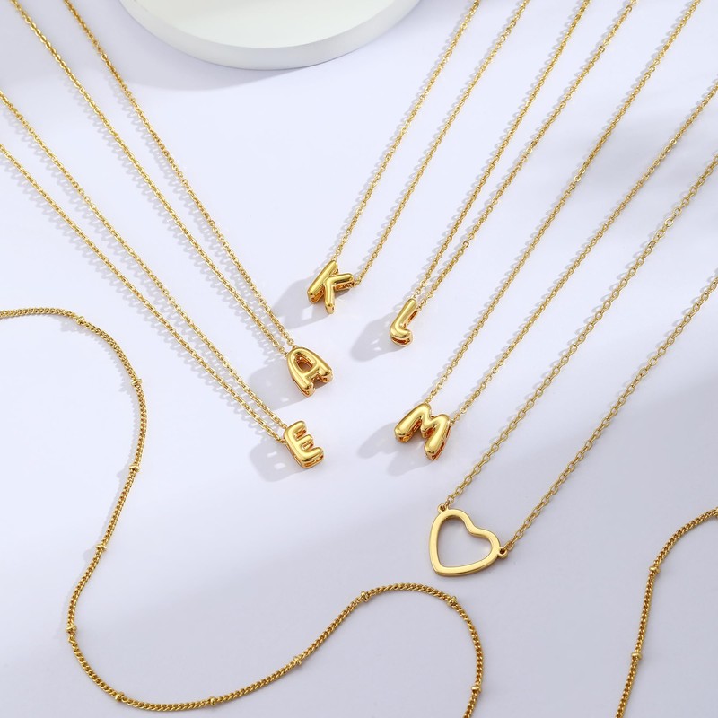Reuscol 14K Gold Plated Initial Necklaces for Women Letter Q