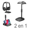 1 Soporte Para Audífonos Y Cel Base Universal Oficina