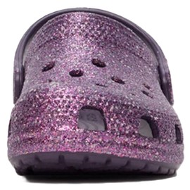 Crocs Kids Classic Glitter Clog, Dark Iris/Multi, 13 Little Kid