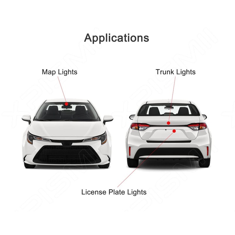 Xpismii 5 Piece 6000K White Interior LED Light Kit Package