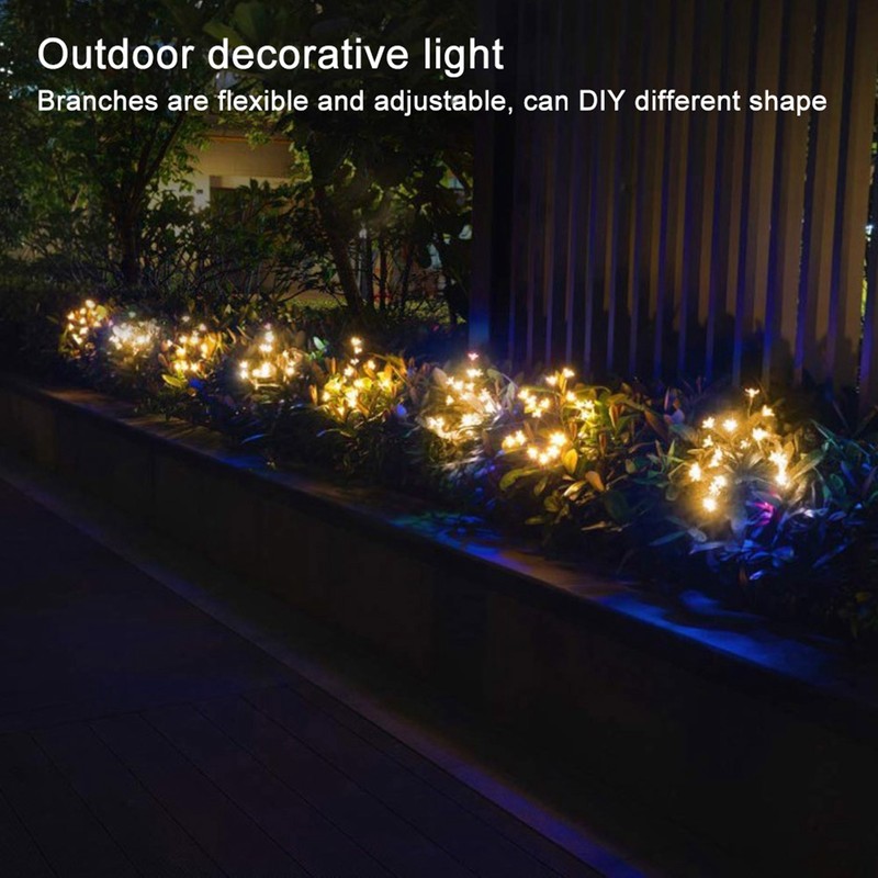 2Pcs 20LED Flower shaped Light Solar Garden Lamp for Christmas