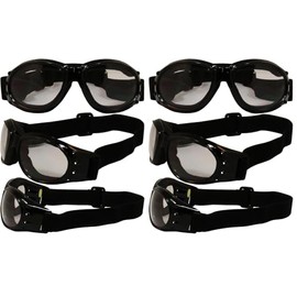 Birdz Eyewear Eagle Red Baron style Motorcycle Padded Airsoft Goggles Clear & Smoke Day and Night riding comfort You Should Have Googles For Any Weather Condition