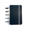 Talia Discbound Notebooks, Planner, Customizable, Mini, A6 (4"x5.75") (Dark Blue/Grey)