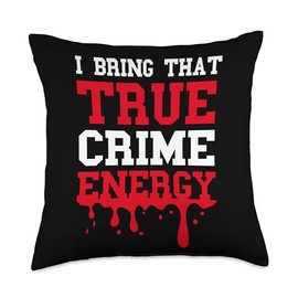 True Crime Gifts For Men True Crime for Women Funny I Like Murder Shows Serial Killer Throw Pillow, 18x18, Multicolor
