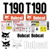 Turbo Bobcat T190 Skid Steer Set Vinyl Decal Sticker - 25 PC