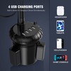 Utik 4-Port USB Car Charger with Cup Holder Phone Mount,