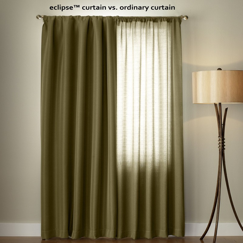 ECLIPSE Kendall Solid Blackout Window Curtains for Bedroom (Single Panel),