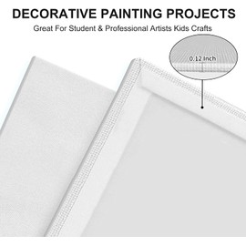 Canvas Panels 11x14 Inch 24-Pack, 10 oz Primed 100% Cotton Canvases for Painting, White Blank Flat Canvas Boards for Oil Acrylics Watercolor Tempera Paints