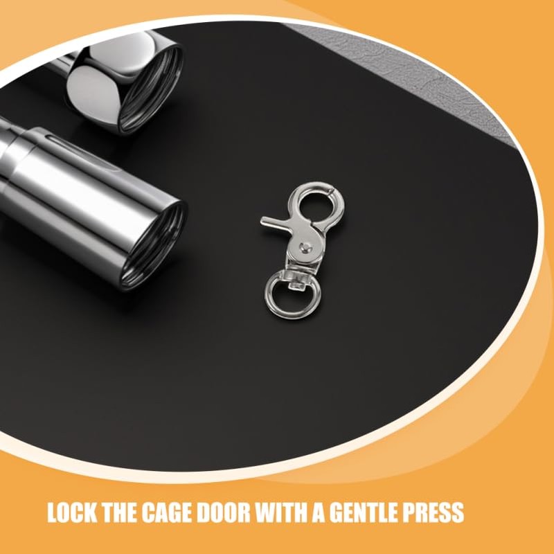 LIOOBO 5pcs Bird Cage Lock Badges Medium Bird Stainless Steel