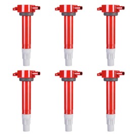 GRIZZLY AUTO Ignition Coil Pack UF502 Replacement for Dodge Charger Magnum Nitro Challenger Avenger&Chrysl 300 Town & Country Sebring Pacifica 2.7L 3.5L 4.0L Red Set of 6