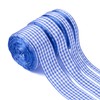Pandahall 4 Rolls Gingham Ribbon Blue and White Plaid Polyester