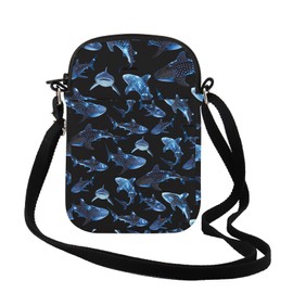 Shark Lovers Gift Shark Crossbody Bag Marine Biology Gift Nautical Gift Ocean Sea Animal Gift Sea Life Gift (Shark Cr UK)