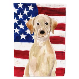 Caroline's Treasures BB9366GF Yellow Labrador Patriotic Flag Garden Size, Small, Multicolor