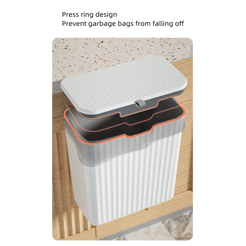 MMCCHB Multipurpose Trash Can with Lid Kitchen Cabinet Door Interior