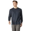 Dickies Men's Long Sleeve Heavyweight Crew Neck, Dark Navy, Medium