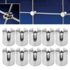 10Pcs Cross Cable Clamp Stainless Steel Wire Railing Clamp Fastener