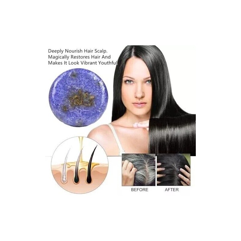QUAAM 2Pcs Humby Shampoo Bar for Gray Hair Humby Purple