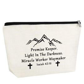 Bible Verse Makeup Bag Christian Gifts for Women Inspirational Spiritual Scripture Religious Confirmation Gift for Daughter Sister Friend Cosmetic Bag Christmas Birthday Gift Travel Pouch