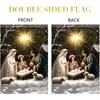 Saoplasa Christmas Garden Flag Nativity Scene Holy Family Manger 12x18