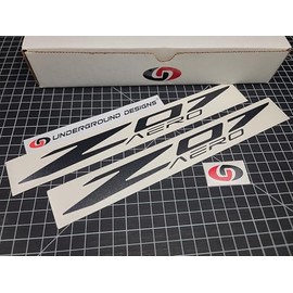 Z07 Decals (2pk) Performance Package Racing Aero Accent Stickers Fits C7 C8 Corvette Z06 LT4 LT6 LTX (Gloss Black)